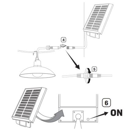 LED-Solarleuchte CELINA LED/1,8W/3,7V IP44 + Fernbedienung
