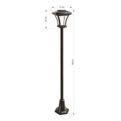 LED-Solarleuchte für den Außenbereich LED/1,2V IP44 schwarz