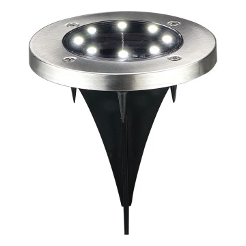 LED-Solarleuchte für Einfahrten SOLLY LED/1,2V 6500K d 11,5 cm 300 mAh IP44 matt Chrom