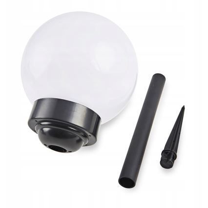 LED-Solarleuchte LED/1,2V 6500K 200 mAh Ø 15 cm IP44 weiß/schwarz