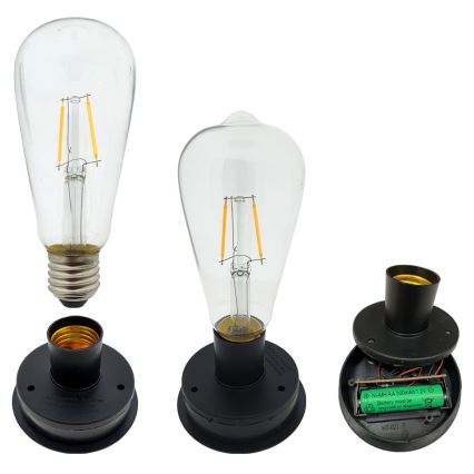LED-Solarleuchte LORETA 1xE27/1,2V IP44