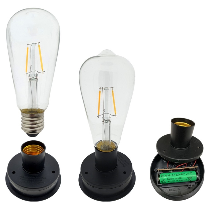 LED-Solarleuchte LORETA 1xE27/1,2V IP44