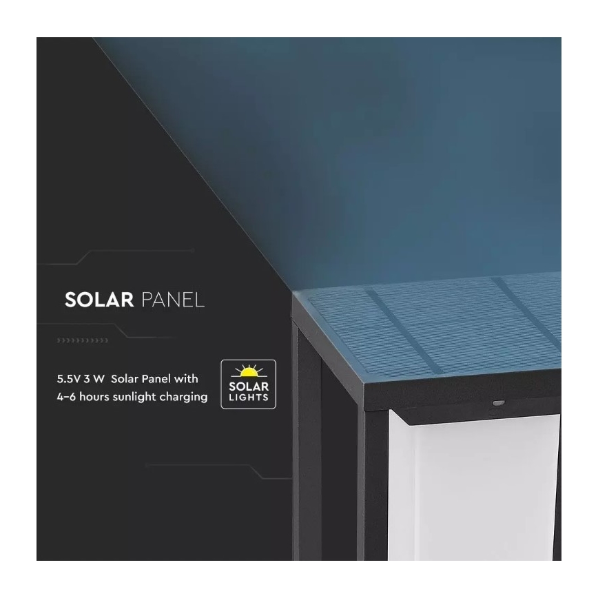 LED-Solarleuchte mit einem Sensor SAMSUNG CHIP LED/2W/3,7V IP65