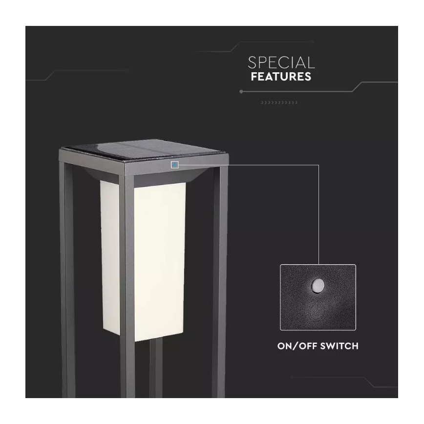 LED-Solarleuchte mit einem Sensor SAMSUNG CHIP LED/2W/3,7V IP65
