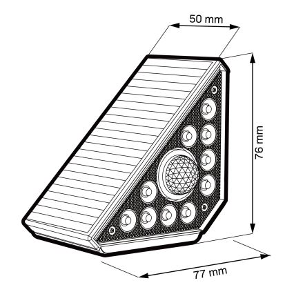 LED-Solarleuchte mit Sensor ARI LED/4,5W/3,7V 600 mAh IP44 weiß