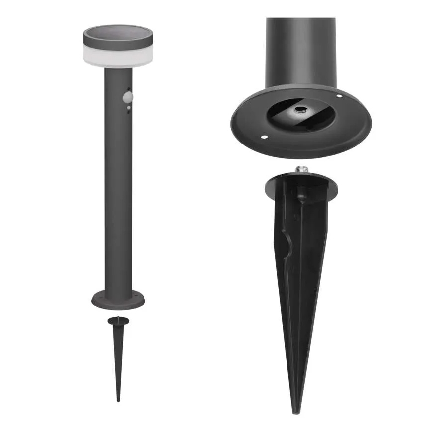 LED Solarleuchte mit Sensor LED/2W/3,7V 1200 mAh IP44 80 cm