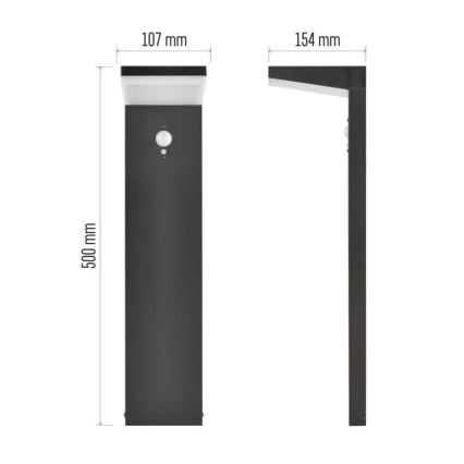 LED-Solarleuchte mit Sensor LED/4,4W/3,7V 2200 mAh IP44