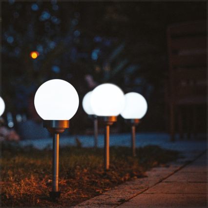 LED-Solarleuchte SPHERE LED/1,2V 4000K IP44 200 mAh Ø 20 cm