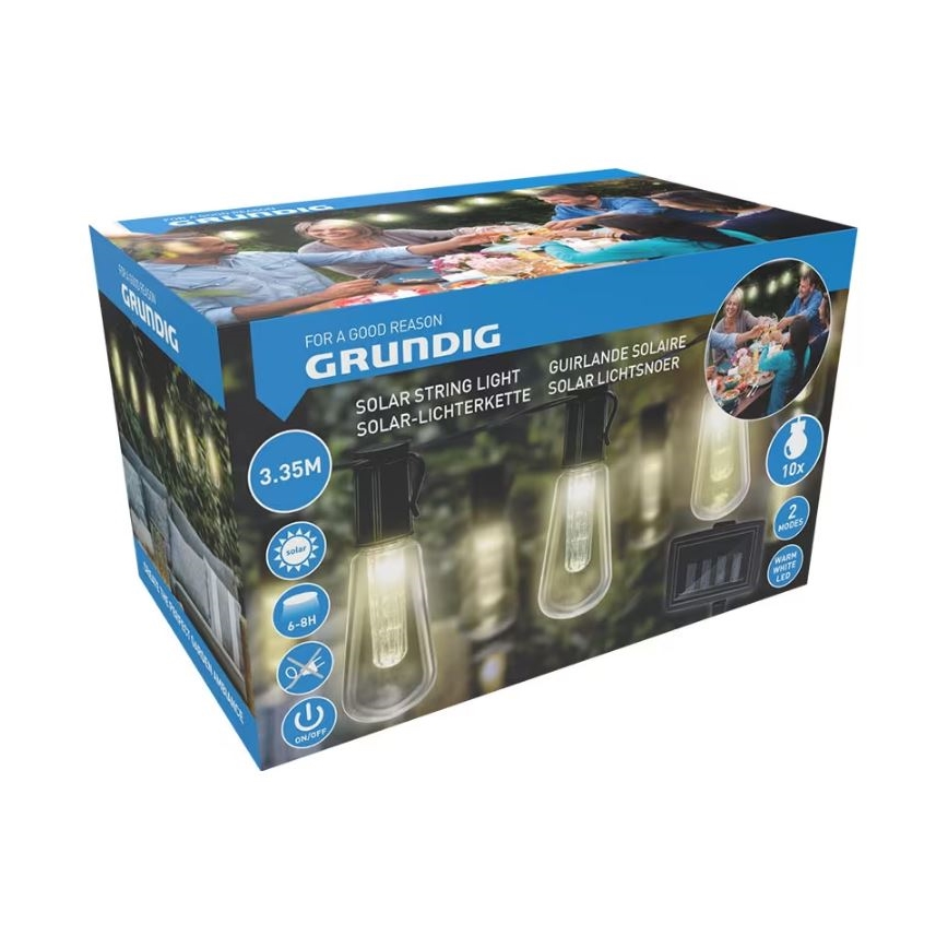 LED-Solarlichterkette 3,35m 10xLED/1,2V