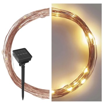 LED-Solarlichterkette LED/2,4W/1,2V 1xAA 15 m IP44 3000K 600 mAh