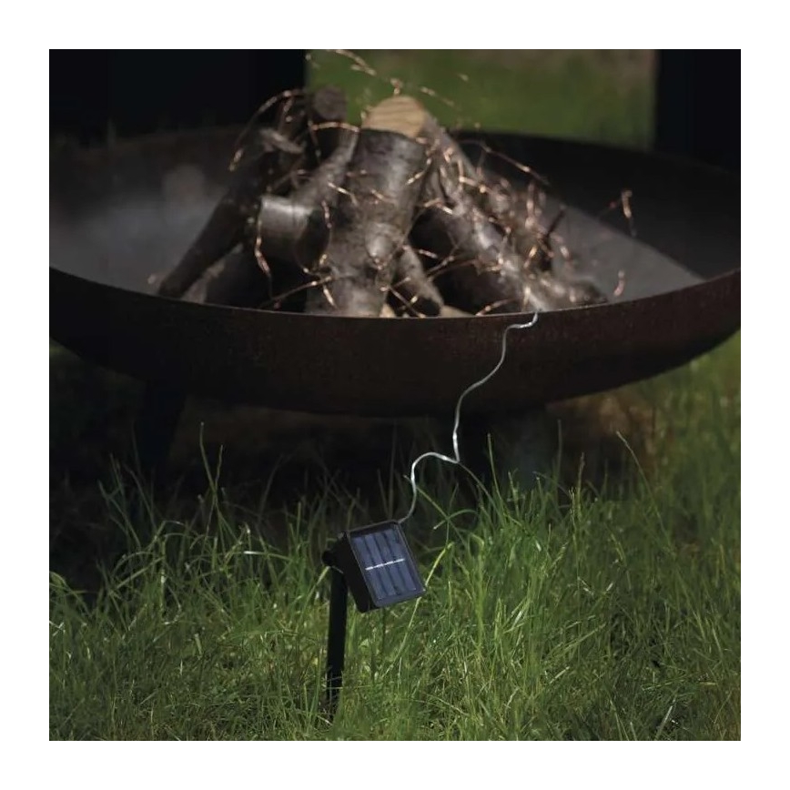 LED-Solarlichterkette LED/2,4W/1,2V 1xAA 15 m IP44 3000K 600 mAh