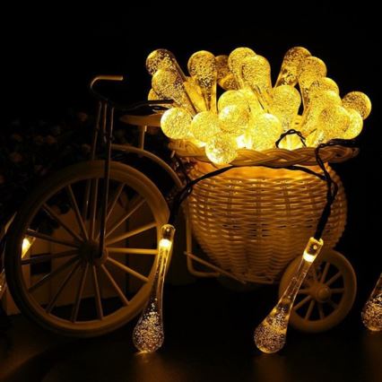 LED-Solarlichterkette mit Dämmerungssensor 20xLED/0,72W/1,2V 600 mAh 4,7m IP44