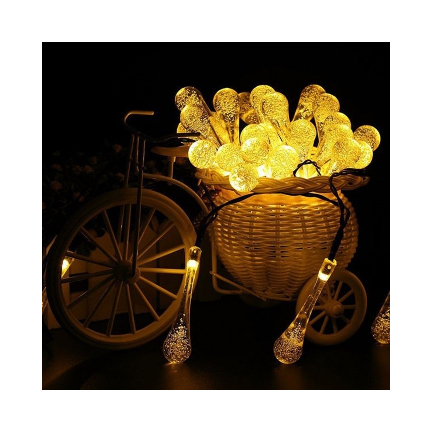 LED-Solarlichterkette mit Dämmerungssensor 20xLED/0,72W/1,2V 600 mAh 4,7m IP44