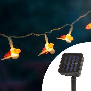 LED-Solarlichterkette mit Sensor 20xLED 2,3m 600mAh IP44 warmweiβ