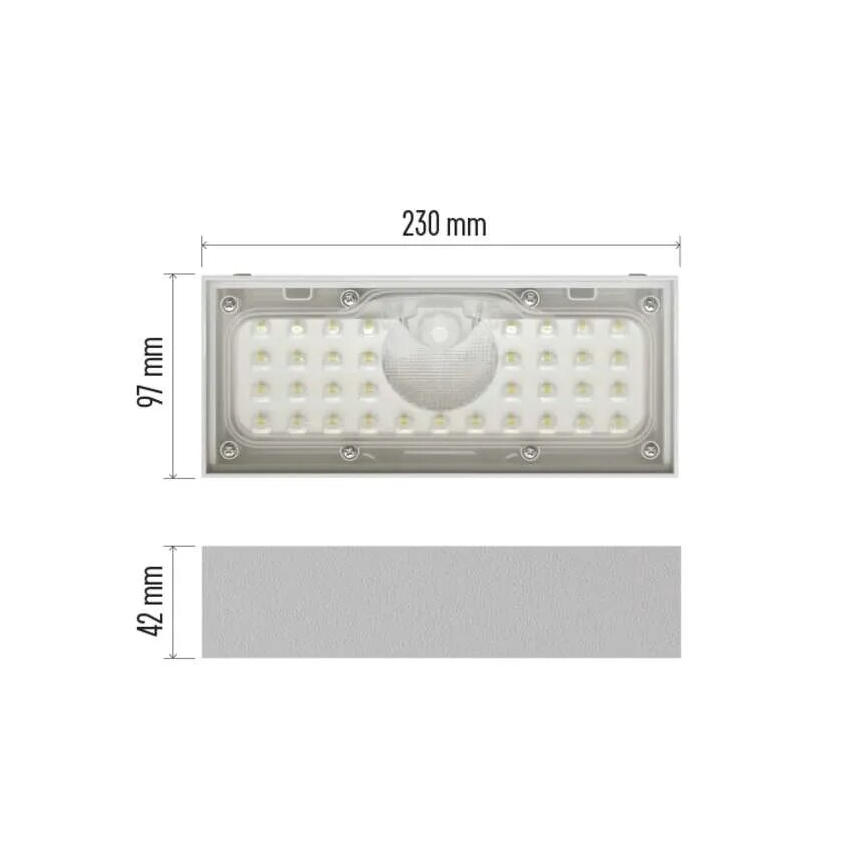 LED-Solarstrahler mit Bewegungssensor LED/3,7V 3000mAh 4000K IP65 weiß