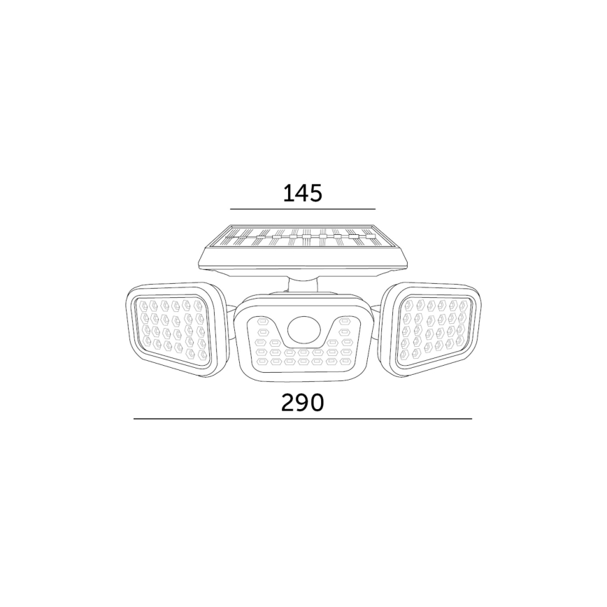 LED-Solarstrahler mit Sensor LED/1,5W/3,7V 6000K IP44