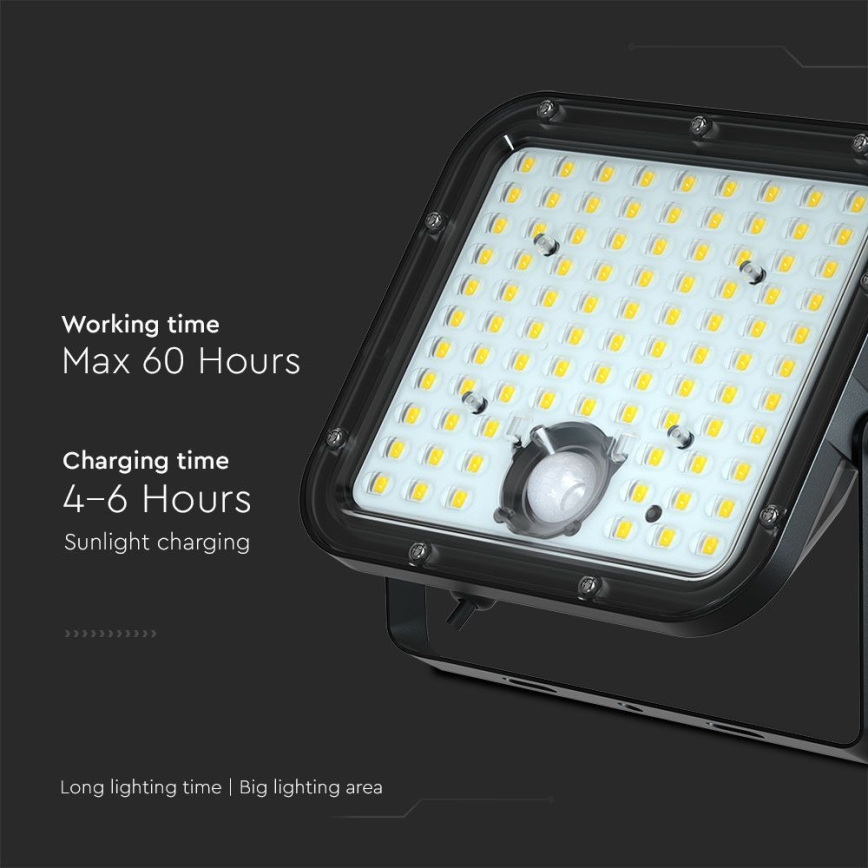 LED-Solarstrahler mit Sensor LED/30W/6,4V 6400K + Fernbedienung