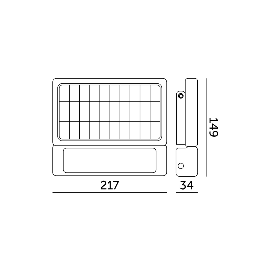 LED-Solarstrahler mit Sensor LED/5W/3,7V 4000K IP65