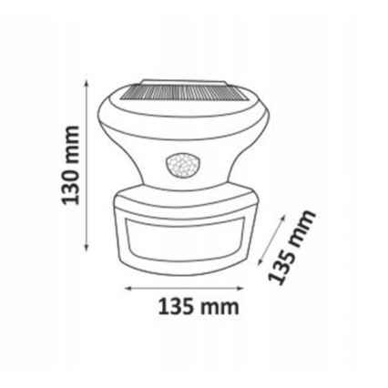 LED-Solarstrahler mit Sensor LED/5W/3,7V IP44