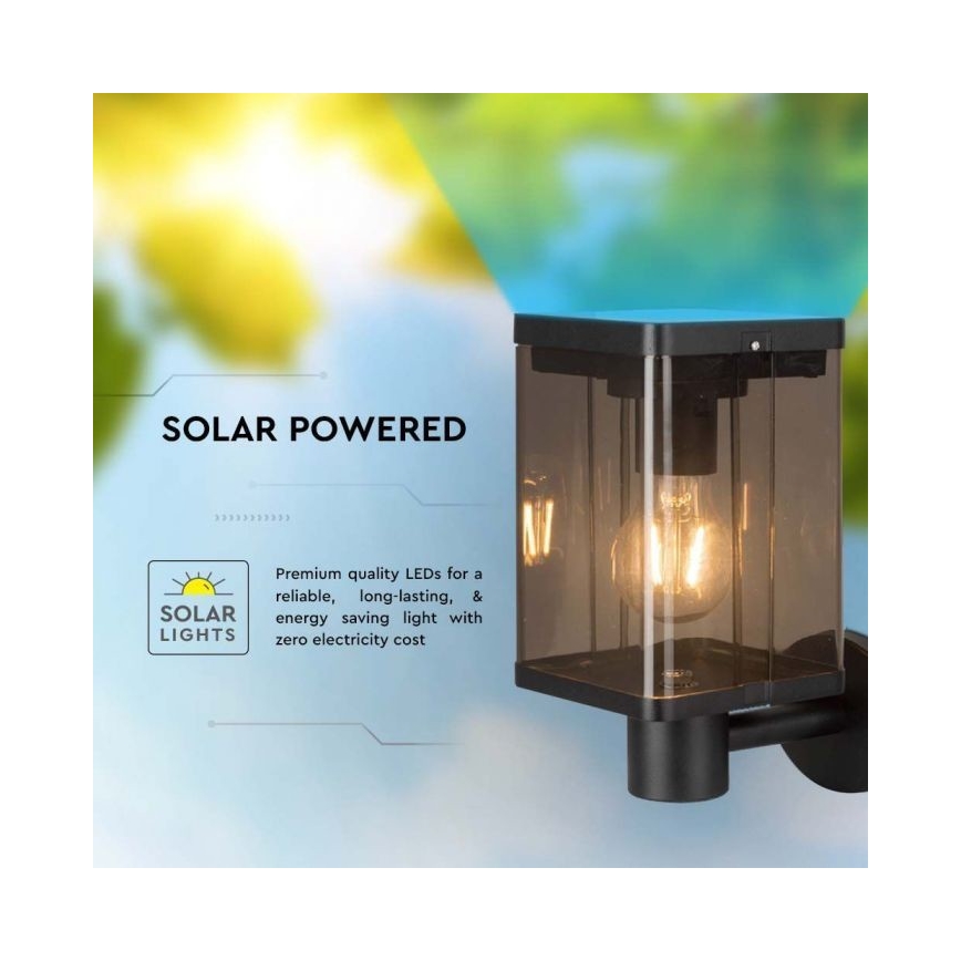 LED-Solarwandleuchte für den Außenbereich mit Sensor LED/2,5W/3,7V 3000K IP54
