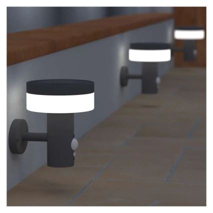 LED-Solarwandleuchte mit Sensor LED/2W/3,7V 1200 mAh IP44