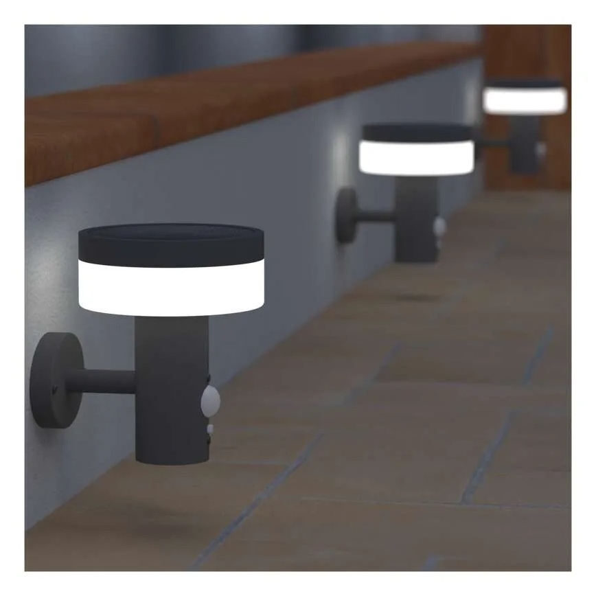 LED-Solarwandleuchte mit Sensor LED/2W/3,7V 1200 mAh IP44