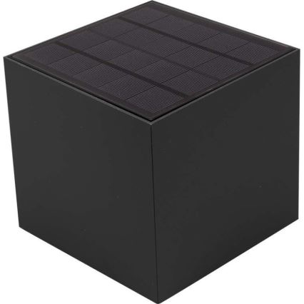 LED-Solarwandleuchte mit Sensor LED/3W/3,7V IP65 4000K 2600 mAh schwarz