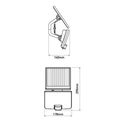 LED-Solarwandleuchte mit Sensor LED/8W IP54