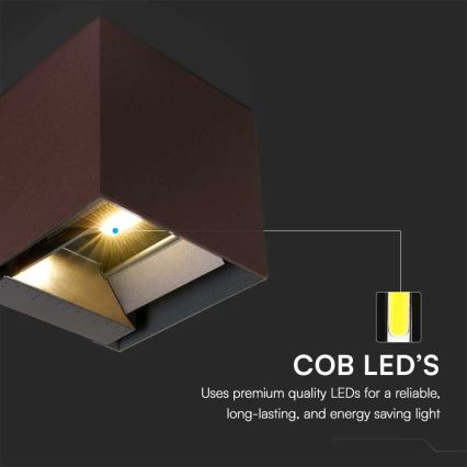 LED-Solarwandleuchte mit Sensor LED/9W/3,7V 3000/4000/5000K 2600 mAh IP65 braun