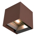 LED-Solarwandleuchte mit Sensor LED/9W/3,7V IP65 4000K braun