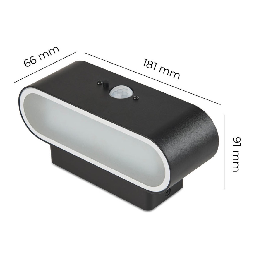 LED-Solarwandleuchte mit Sensor SOLARIS2 LED/2,5W/3,7V 4000K IP44