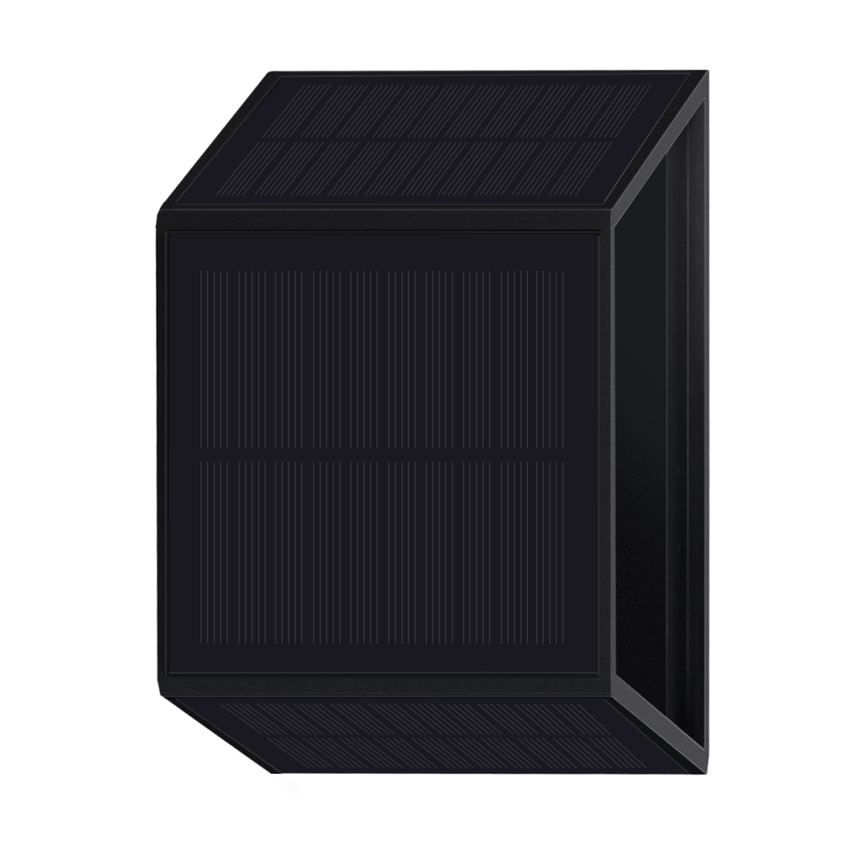 LED-Solarwandleuchte WINGS LED/2W/1200 mAh 3,7V 3000K IP54 schwarz
