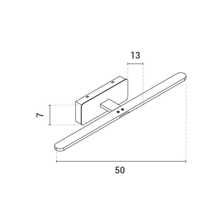 LED-Spiegelbeleuchtung LED/10W/230V 3000K Satin