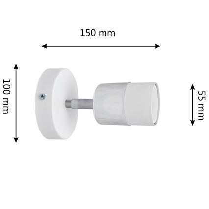 LED Spot mural LED TUBSSON 1xGU10/4,8W/230V blanc/chrome brillant