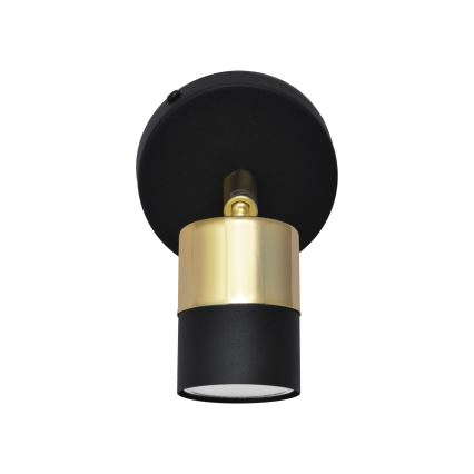 LED Spot mural LED TUBSSON 1xGU10/4,8W/230V noir/doré