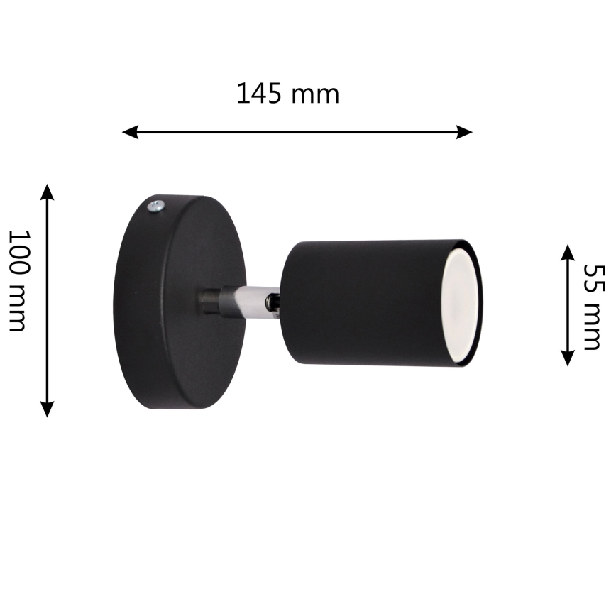 LED Spot mural LED TUNE 1xGU10/4,8W/230V noir