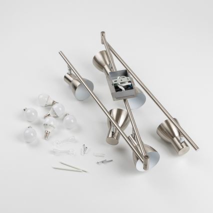 LED-Spotleuchte 6xE14/5W/230V mattchrom