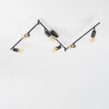 LED-Spotleuchte 6xE27/6,5W/230V schwarz