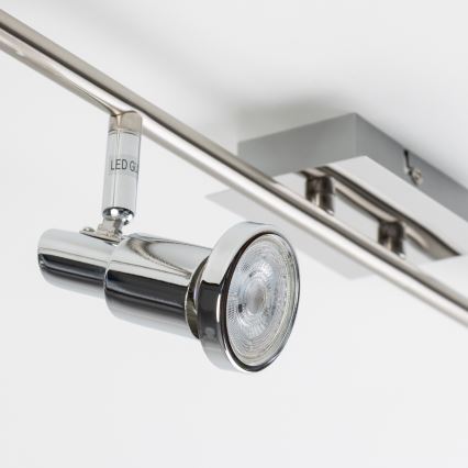 LED-Spotleuchte 6xGU10/5W/230V glänzender Chrom