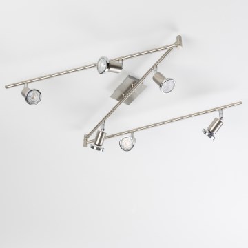 LED-Spotleuchte 6xGU10/5W/230V mattchrom