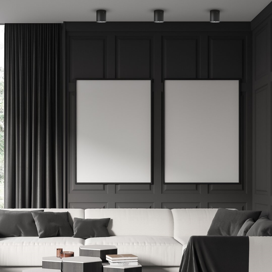 LED-Spotleuchte GEORGE 1xE27/6W/230V d 11 cm schwarz