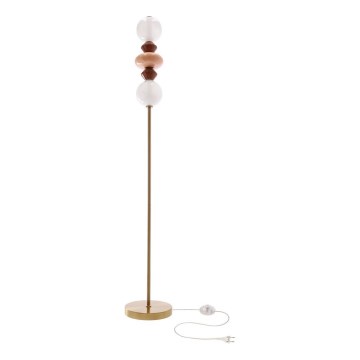 LED Stehleuchte FLORES LED/15W/230V goldfarben/orange/braun