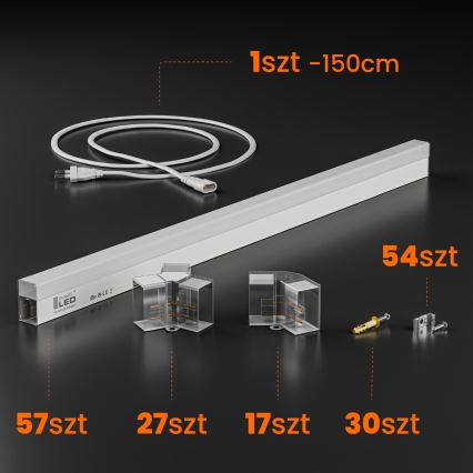 LED dimmbare Deckenleuchte HEXAGON LED/570W/85-265V 5000K 522x298 cm CRI 90 IP54 weiß