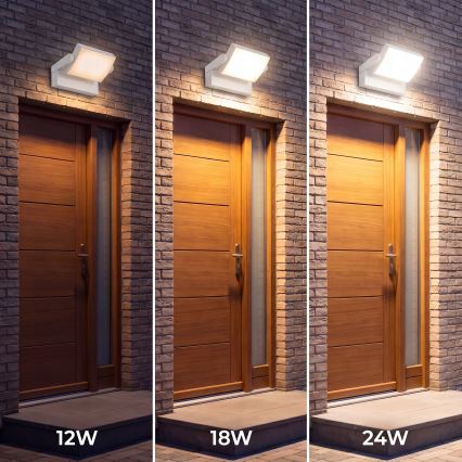 Applique da esterno dimmerabile LED/12/18/24W/230V 3000/4000/6500K IP54 bianco