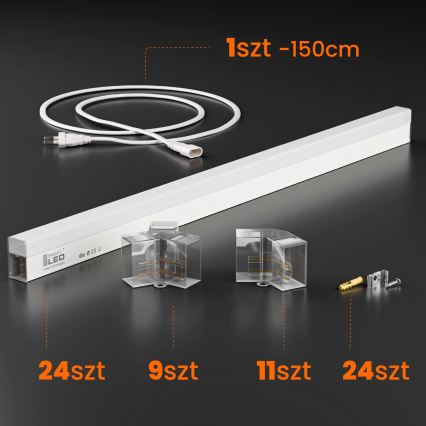 LED Plafoniera dimmerabile HEXAGON LED/240W/85-265V 5000K 298x209 cm CRI 90 IP54 bianca