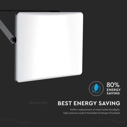 LED-Strahler LED/100W/230V 3000/4000/6500K IP65 schwarz