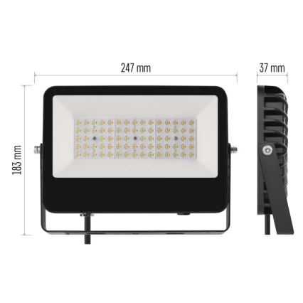 LED-Strahler AVENO LED/48W/230V 4000K 7200 lm IP66 schwarz