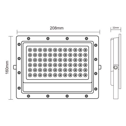 LED-Strahler für den Außenbereich LED/100W/230V 5000K IP65 grau