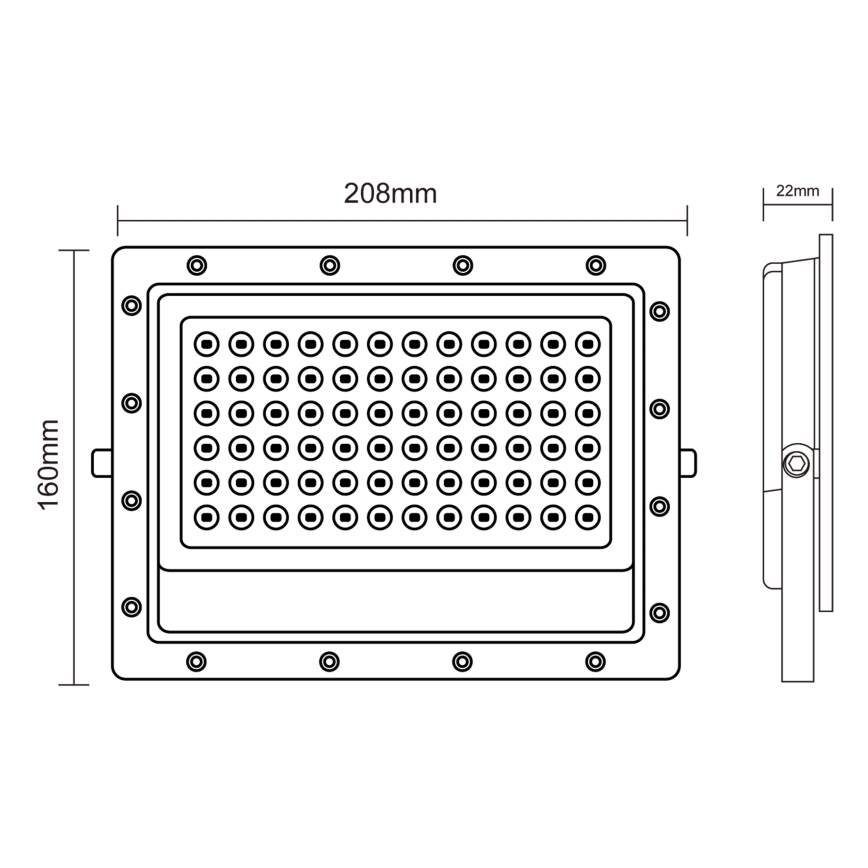 LED-Strahler für den Außenbereich LED/100W/230V 5000K IP65 grau