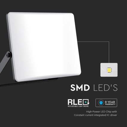 LED-Strahler LED/30W/230V 3000/4000/6500K IP65 schwarz